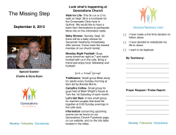 The Missing Step - Generations Church