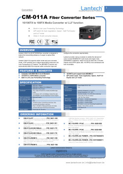 CM-011A Fiber Converter Series