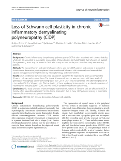 Loss of Schwann cell plasticity in chronic inflammatory