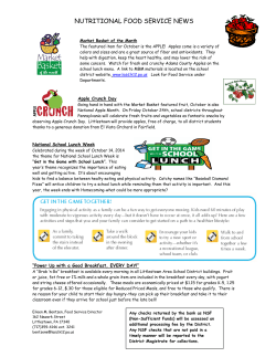 nutritional food service news - Littlestown Area School District