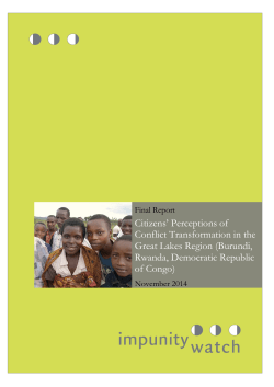 Citizens` Perceptions of Conflict Transformation in the Great Lakes