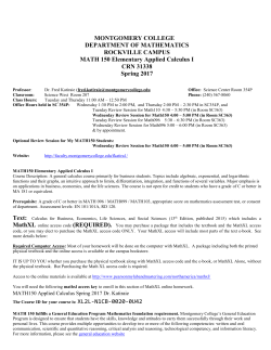 FINITE MATHEMATICS MATH-151