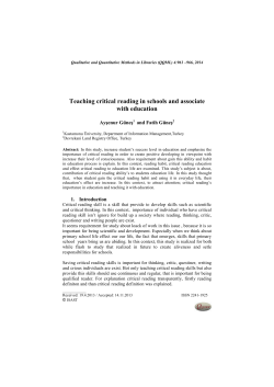 Teaching critical reading in schools and associate
