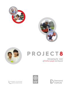 Anticipating the needs of 8 billion people and beyond