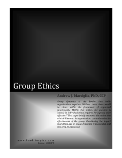 Group Ethics - lead