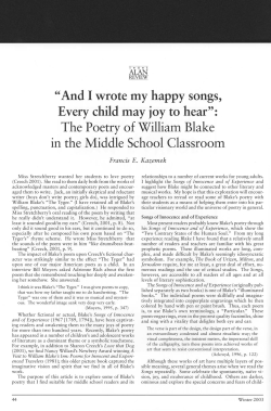 ALAN v30n2 - "And I wrote my happy songs, Every child may joy to