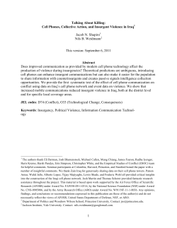 Cell Phones, Collective Action, and Insurgent Violence in Iraq Jacob
