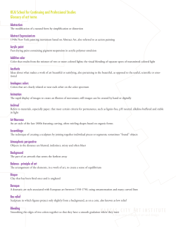 KCAI School for Continuing and Professional Studies Glossary of art