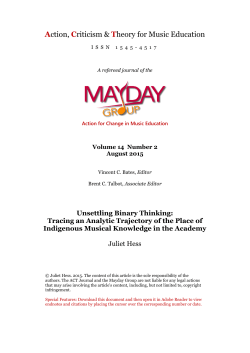 Unsettling Binary Thinking: Tracing an Analytic Trajectory of the