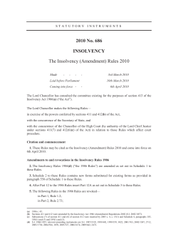 (Amendment) Rules 2010