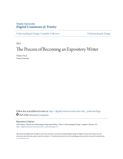 The Process of Becoming an Expository Writer
