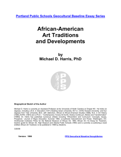 African-American Art Traditions and Developments