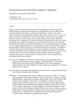 Economic incentives and social preferences