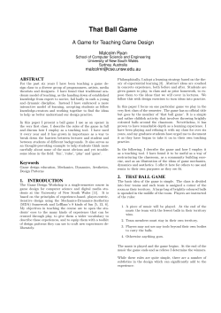 That Ball Game - Semantic Scholar