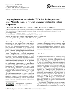 Large regional-scale variation in C3/C4 distribution pattern of Inner
