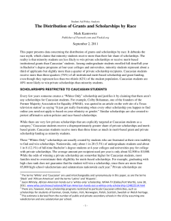The Distribution of Grants and Scholarships by Race