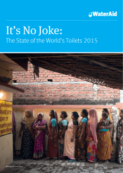 It`s No Joke 2015: The State of the World`s Toilets