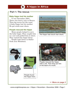 A hippo in Africa - Alberta Advanced Education