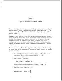Chapter 4 Light and Matter