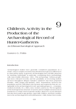 Children`s Activity in the Production of the Archaeological Record of