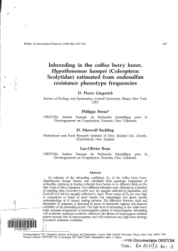 Inbreeding in the coffee berry borer, Hypothenemus hampei