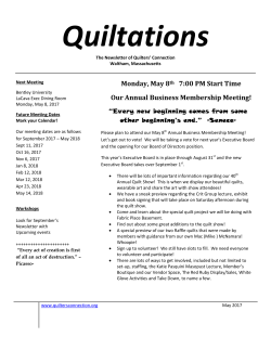 May - Quilters` Connection