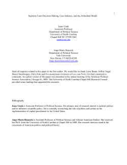 Supreme Court Decision Making, Case Salience - UNC