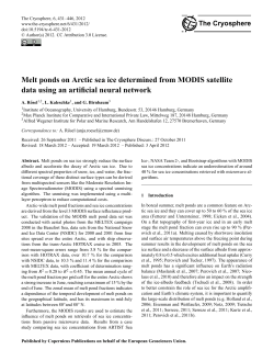 Melt ponds on Arctic sea ice determined from