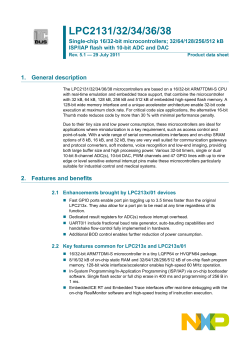 LPC2131/32/34/36/38 Single-chip 16/32-bit microcontrollers