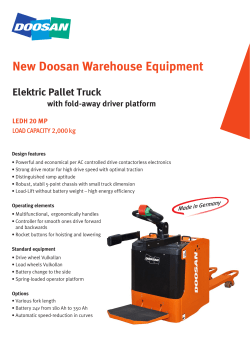 New Doosan Warehouse Equipment
