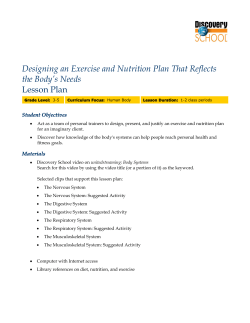 Designing an Exercise and Nutrition Plan That Reflects the Body`s