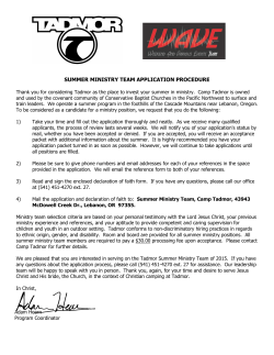 2015 WAVE Team Application Packet
