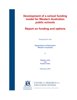 Report on school funding model