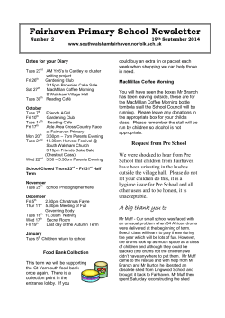 Fairhaven Primary School Newsletter