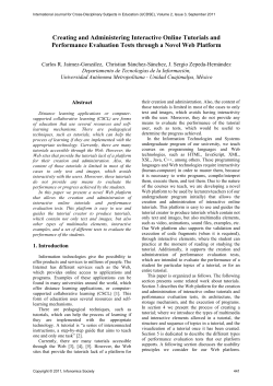 Creating and Administering Interactive Online Tutorials and