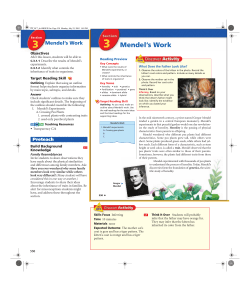 3 Mendel`s Work