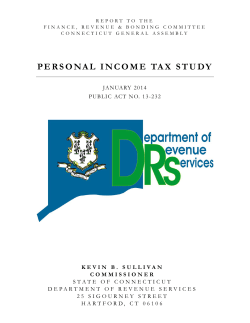 personal income tax study - Connecticut Commission on Culture