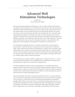 Advanced Well Stimulation Technologies