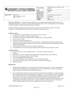 Hypothermia After Cardiac Arrest (HACA)