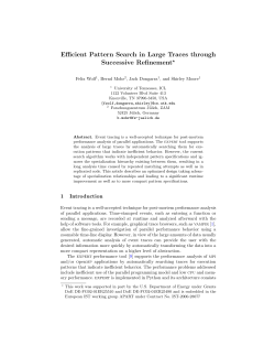 Efficient Pattern Search in Large Traces through Successive