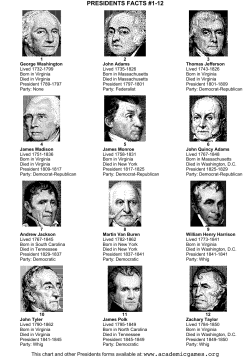 Presidents Facts #1-12