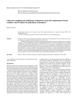Character mapping and cladogram comparison