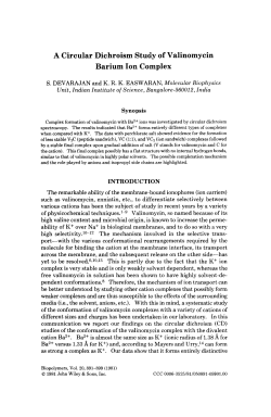 A circular dichroism study of valinomycin barium ion complex