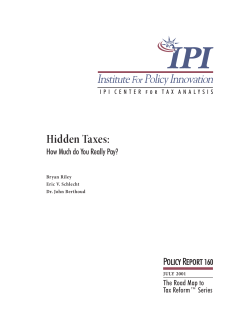 Hidden Taxes - Institute for Policy Innovation