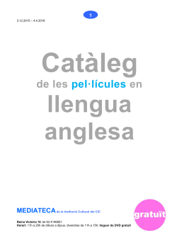 de les pel&middot;l&iacute;cules en - Instituci&oacute; cultural del CIC