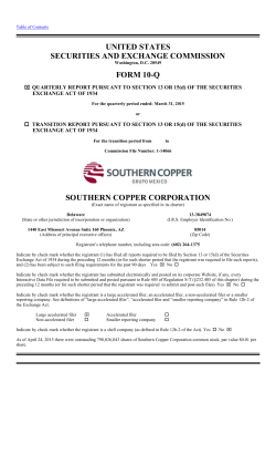 10Q1Q2015 - Southern Copper Corporation