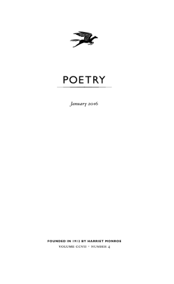January 2016 - Poetry Foundation