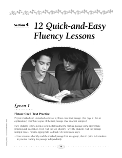 12 Quick-and-Easy Fluency Lessons