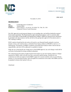 CRC-16-39 November 16, 2016 MEMORANDUM TO: Coastal