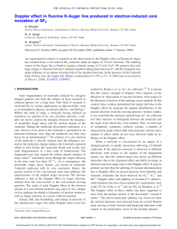 Doppler effect in fluorine K-Auger line produced in electron
